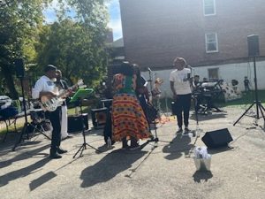 Elissa hugging Borough President